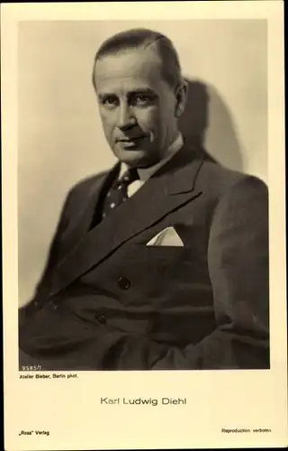 Ak Schauspieler Karl Ludwig Diehl, Portrait