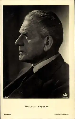 Ak Schauspieler Friedrich Kayssler, Profil, Profilansicht, Tobis Film, Ross A 3226 1