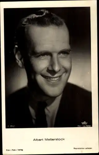 Ak Schauspieler Albert Matterstock, Portrait
