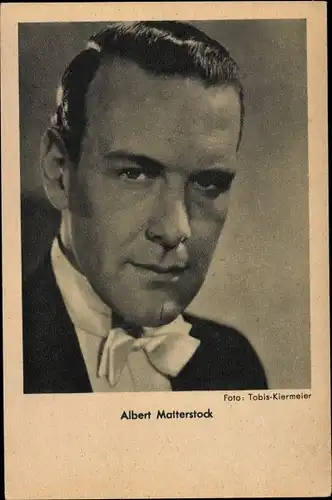 Ak Schauspieler Albert Matterstock, Portrait