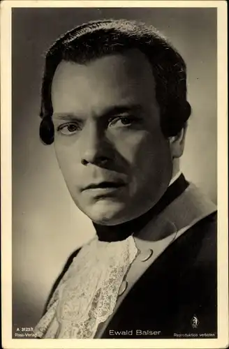 Ak Schauspieler Ewald Balser, Portrait, Ross 3123/1