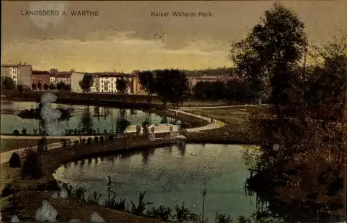 Ak Gorzów Wielkopolski Landsberg an der Warthe Ostbrandenburg, Kaiser Wilhelm-Park