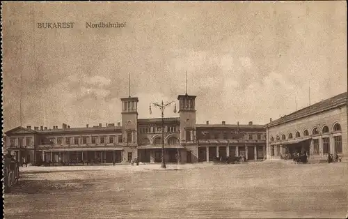 Ak București Bukarest Rumänien, Nordbahnhof
