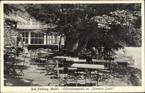 Ak Feldberg in Mecklenburg, Erfrischungshalle am Schmalen Luzin