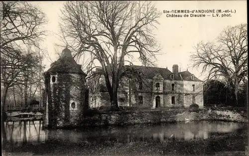 Ak Sainte Gemmes d'Andigné Maine et Loire, Chateau de Dieusie