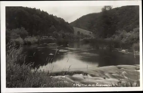 Ak Aschach an der Donau Oberösterreich, Partie am Wasser