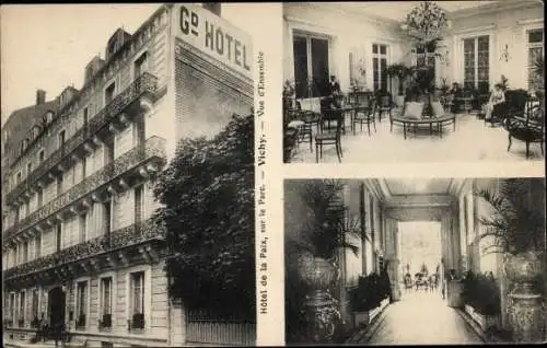 Ak Vichy Allier, Hotel de la Paix, Vue d'Ensemble