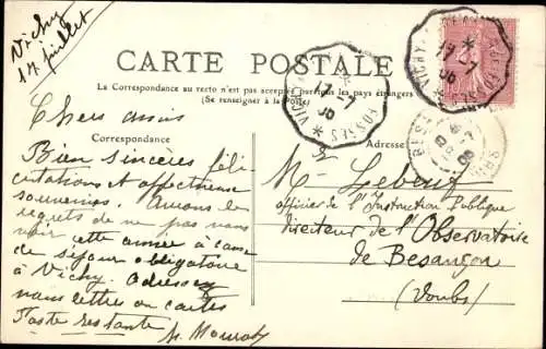 Ak Vichy Allier, Vue sur l'Allier