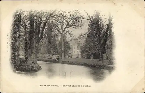 Ak Condé sur Noireau Calvados, Parc du Chateau de Cahan