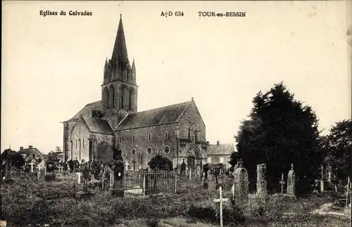 Ak Tour en Bessin Calvados, L'Eglise