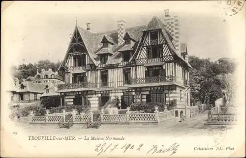 Ak Trouville sur Mer Calvados, La Maison Normande