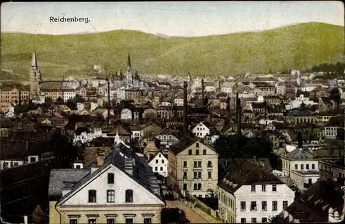 Ak Liberec Reichenberg in Böhmen, Gesamtansicht