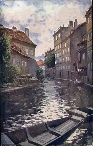 Künstler Ak Praha Prag Tschechien, Prazske Benatky, Prager Venedig