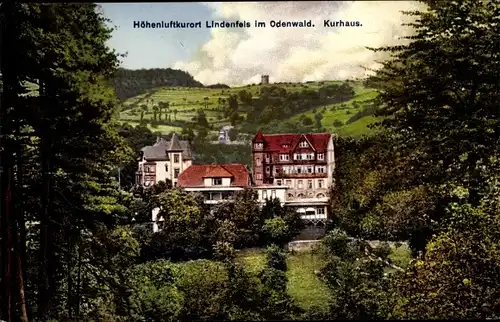 Ak Lindenfels im Odenwald Hessen, Durchblick zum Kurhaus