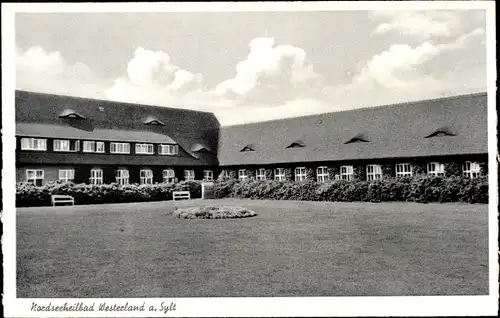 Ak Westerland auf Sylt, Flachbau, Park