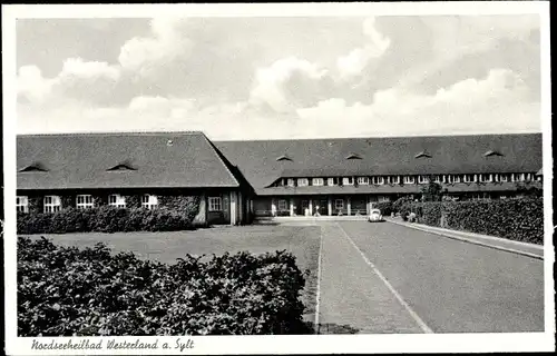 Ak Westerland auf Sylt, Flachbau, Straße