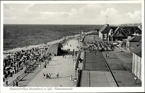 Ak Westerland auf Sylt, Kurpromenade