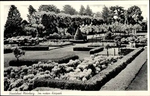 Ak Bad Meinberg am Teutoburger Wald, Staatsbad, Im neuen Kurgarten