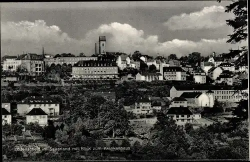 Ak Lüdenscheid im Märkischen Kreis, Blick zum Krankenhaus