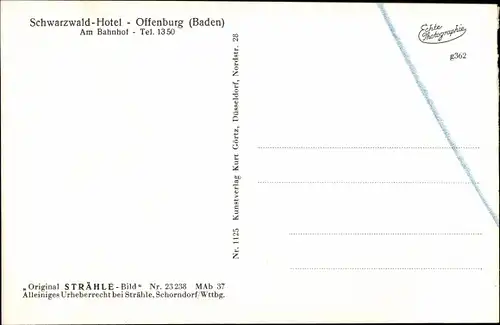 Ak Offenburg am Schwarzwald, Panorama