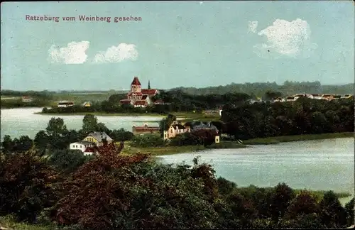 Ak Ratzeburg im Herzogtum Lauenburg, Blick vom Weinberg aus
