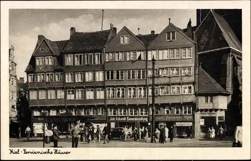 Ak Hansestadt Kiel, Persianische Häuser, Joh. Eckardt Samenhandlung