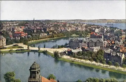 Ak Kiel in Schleswig Holstein, Gesamtansicht vom Rathausturm aus