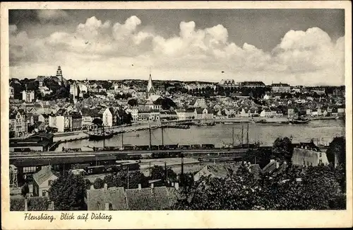 Ak Flensburg in Schleswig Holstein, Blick auf Durburg