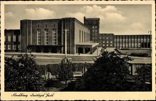 Ak Flensburg in Schleswig Holstein, Deutsches Haus, Teilansicht