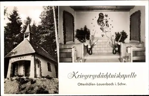 Ak Lauenbach Ottenhöfen im Schwarzwald, Kriegergedächtniskapelle