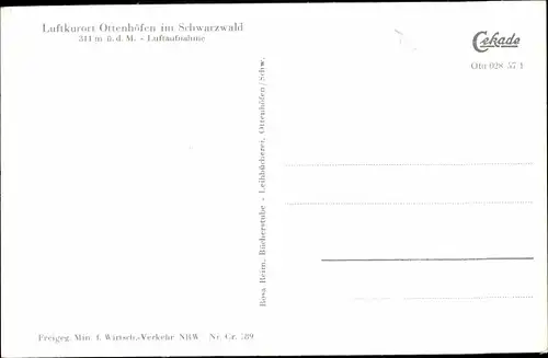 Ak Ottenhöfen im Schwarzwald Ortenaukreis, Ort mit Umgebung, Fliegeraufnahme