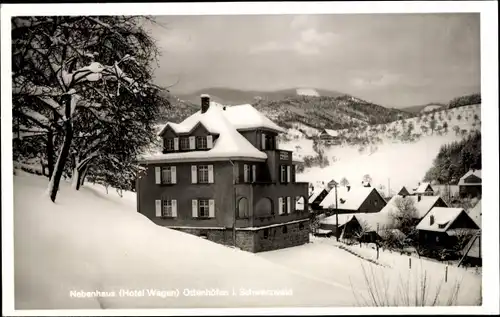 Ak Ottenhöfen im Schwarzwald, Nebenhaus Hotel Wagen im Schnee