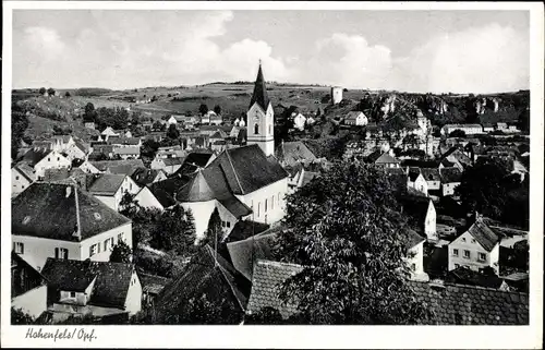 Ak Hohenfels Oberpfalz Bayern, Ortsübersicht, Kirche
