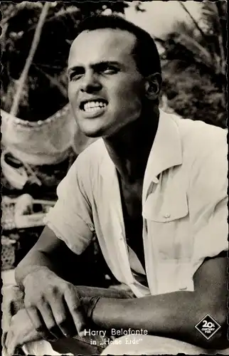 Ak Schauspieler Harry Belafonte, Portrait, Heiße Erde