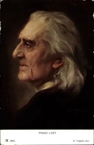 Künstler Ak Torggler, H., Komponist Franz Liszt, Liszt Ferencz, Portrait, Ackermann 1903