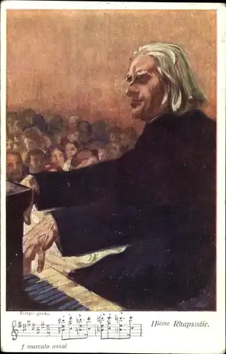 Künstler Ak Friedrich, Komponist Franz Liszt, Liszt Ferencz, Portrait