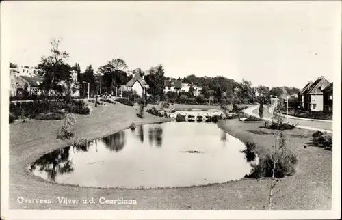 Ak Overveen Nordholland, Vijver aan de Caeralaan