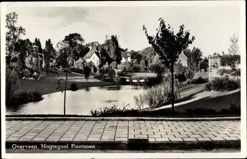 Ak Overveen Nordhollandm, Nagtegaal Plantsoen