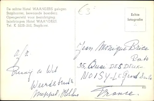 Ak Staphorst Overijssel Niederlande, Boerderij