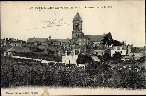 Ak Saint Florent le Vieil Maine et Loire, Panorama de la Ville