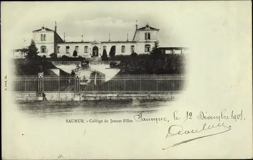 Ak Saumur Maine et Loire, College de Jeunes Filles