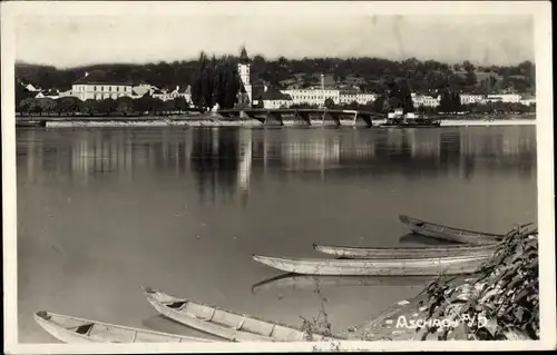 Ak Aschach an der Donau Oberösterreich, Donaupartie, Ruderboote