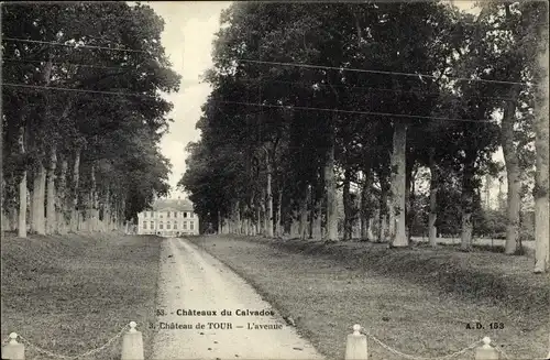 Ak Tour en Bessin Calvados, Le Chateau, L'avenue