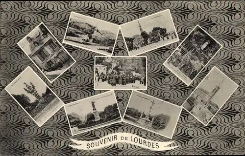 Ak Lourdes Hautes Pyrénées, Stadtansichten, Souvenir