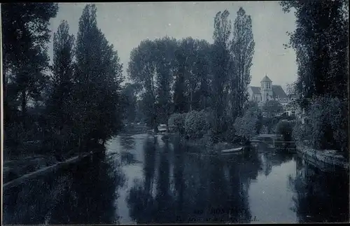 Ak Montigny Seine et Marne, Vue prise sur le Loing