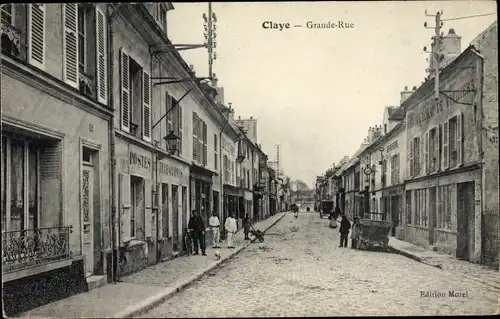 Ak Claye Seine et Marne, Grande Rue