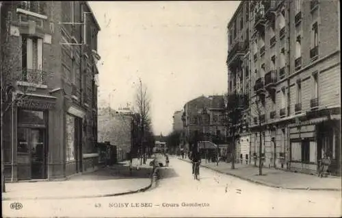 Ak Noisy le Sec Seine Saint Denis, Cours Gambetta