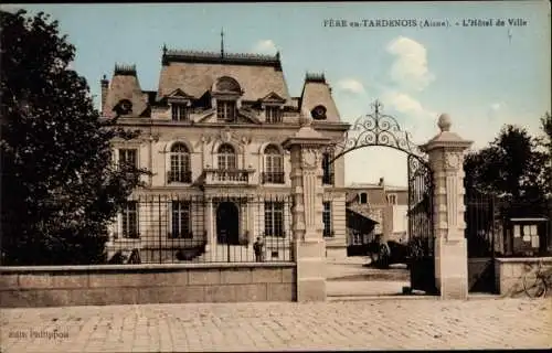 Ak Fère en Tardenois Aisne, L'Hotel de Ville