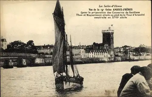 Ak Les Sables d'Olonne Vendée, Vue de la 14 Usine Amieux-Freres