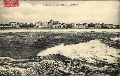 Ak Les Sables d'Olonne Vendée, La pleine mer